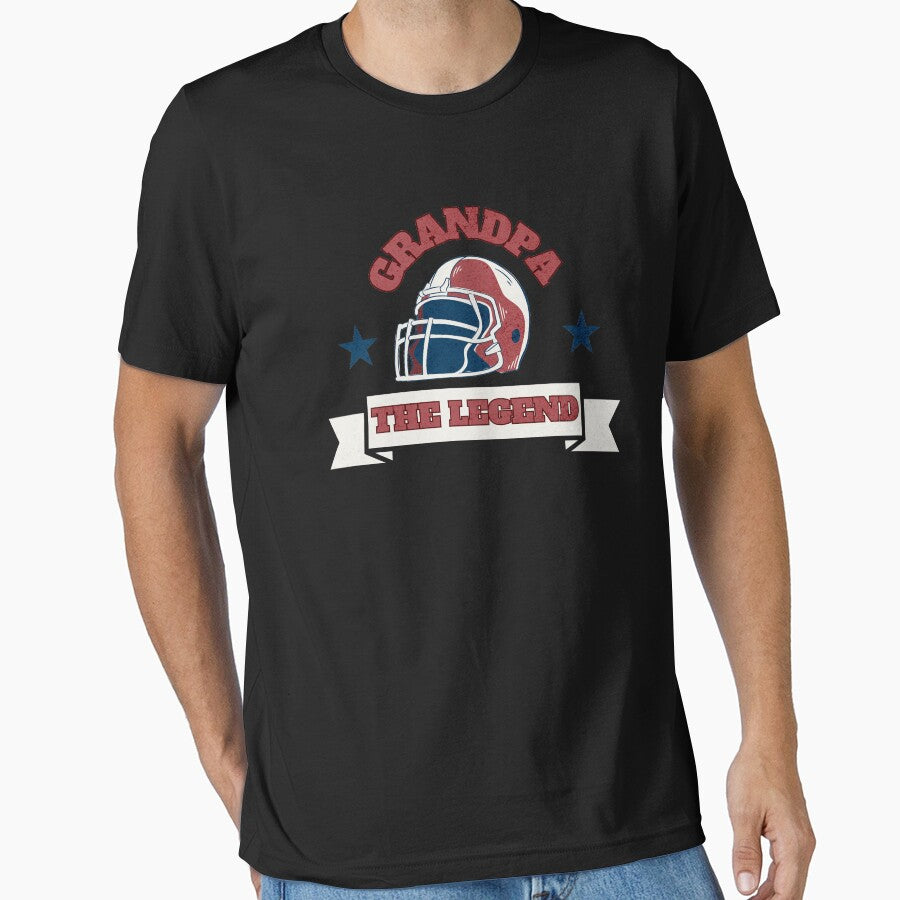 Grandpa the legend - football helmet vintage retro grandparent day gift by TNwandesignart T-Shirts, Hoodie,... (Image 1)