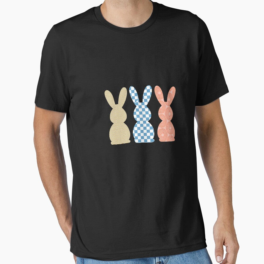 Easter Bunny Rabbit Groovy Hippie Trio Cute Easter Day by FaithAbbott T-Shirts, Hoodie, Sweatshirt (Image 1)