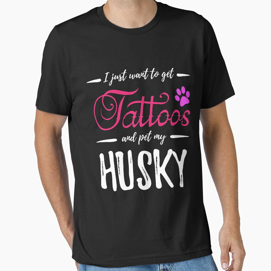Husky Dog Lover Tattoo Funny Dog Mom by JamesClarke84 T-Shirts, Hoodie, Sweatshirt | BlankRebels.com (Image 1)