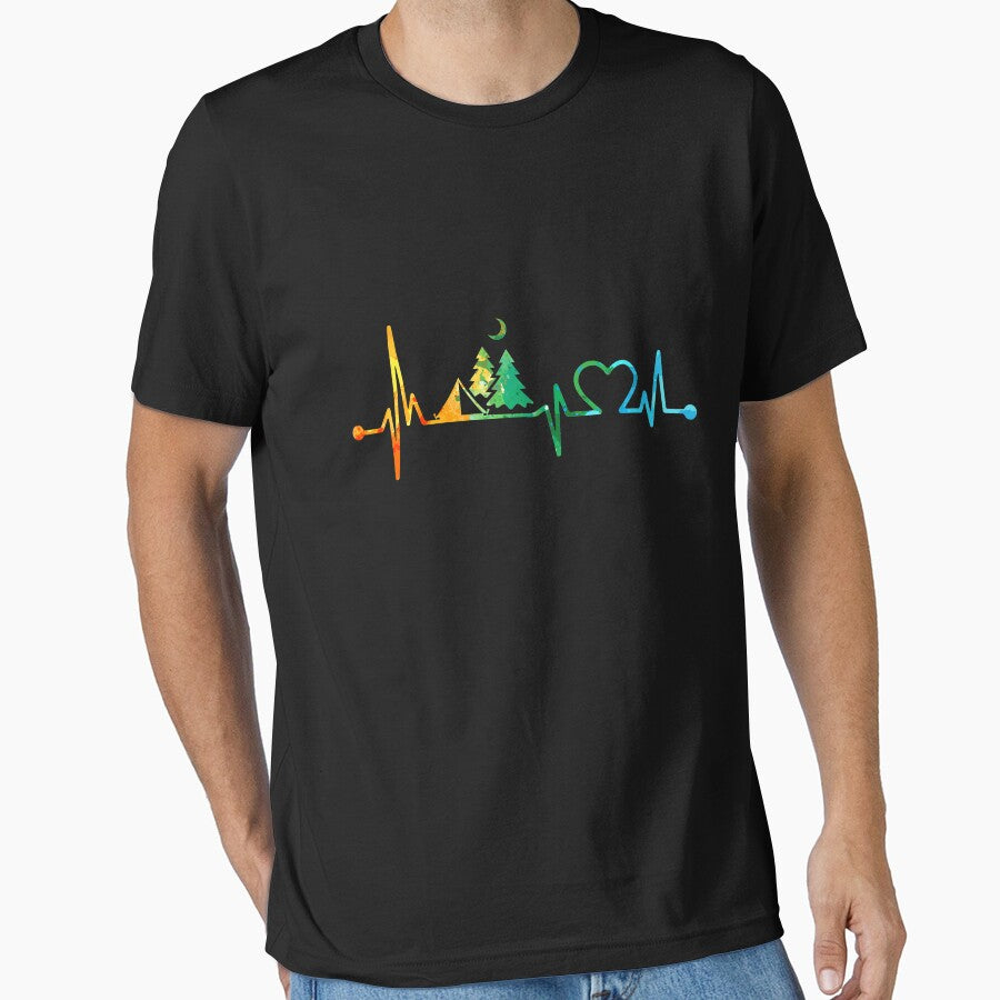 CAMPING HEARTBEAT WATERCOLOR, CAMPING HEARTBEAT , CAMPING WATERCOLOR by WinghiDesign T-Shirts, Hoodie, Sweatshirt (Image 1)