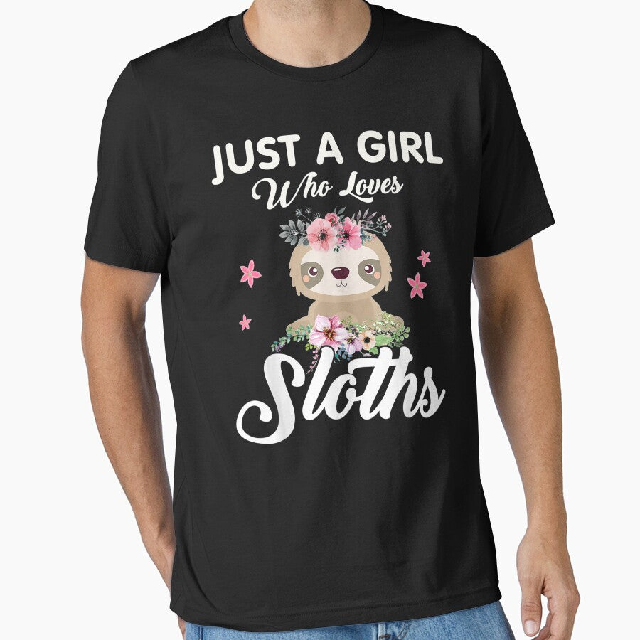 Just A Girl Who Loves Sloths Animal Lover Gift by DianaStudio T-Shirts, Hoodie, Sweatshirt | BlankRebels.com (Image 1)