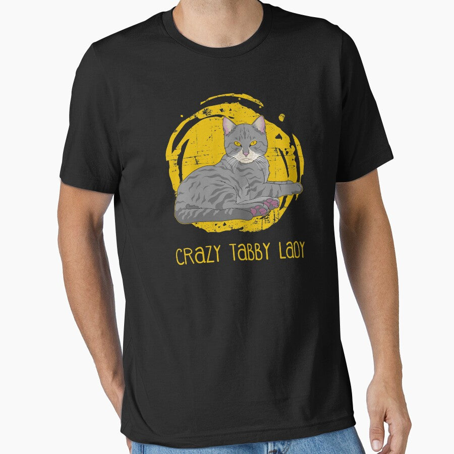 Cat Mom Crazy Tabby Lady design by jakehughes2015 T-Shirts, Hoodie, Sweatshirt | BlankRebels.com (Image 1)