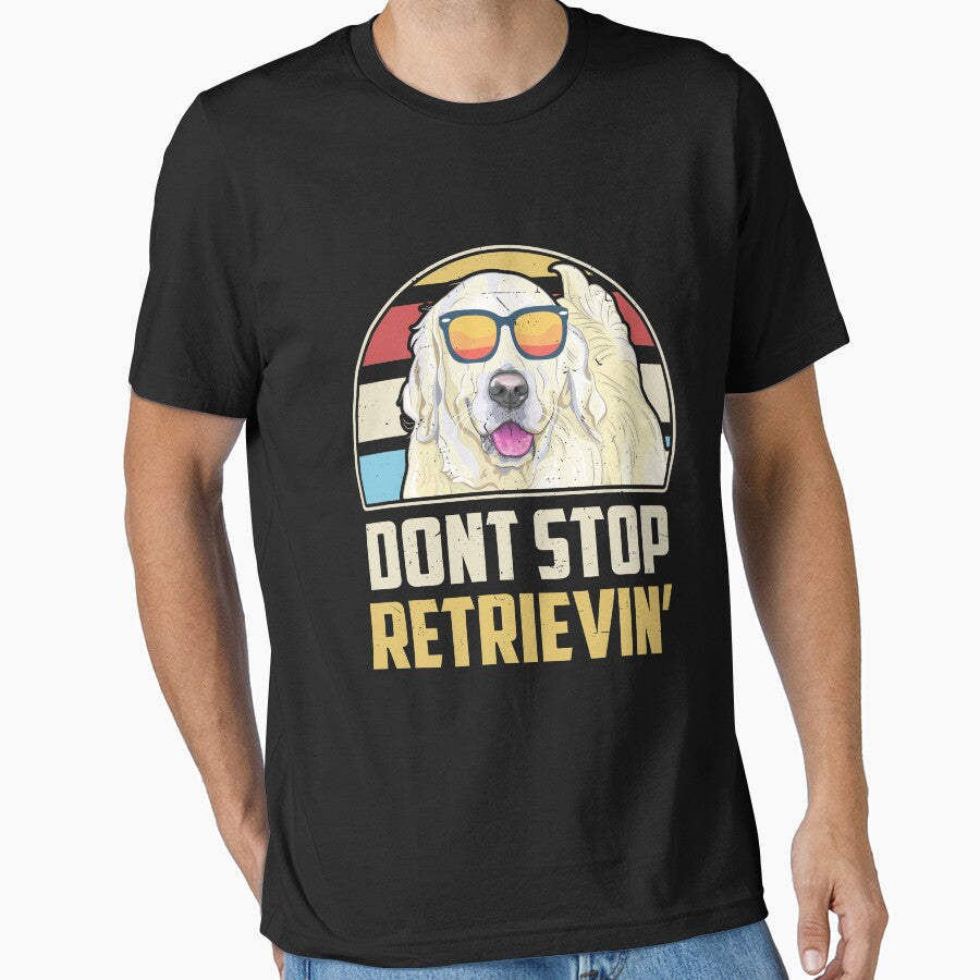 Funny Vintage Dont Stop Retrieving English Cream Golden Retriever by sotojacob T-Shirts, Hoodie, Sweatshirt (Image 1)
