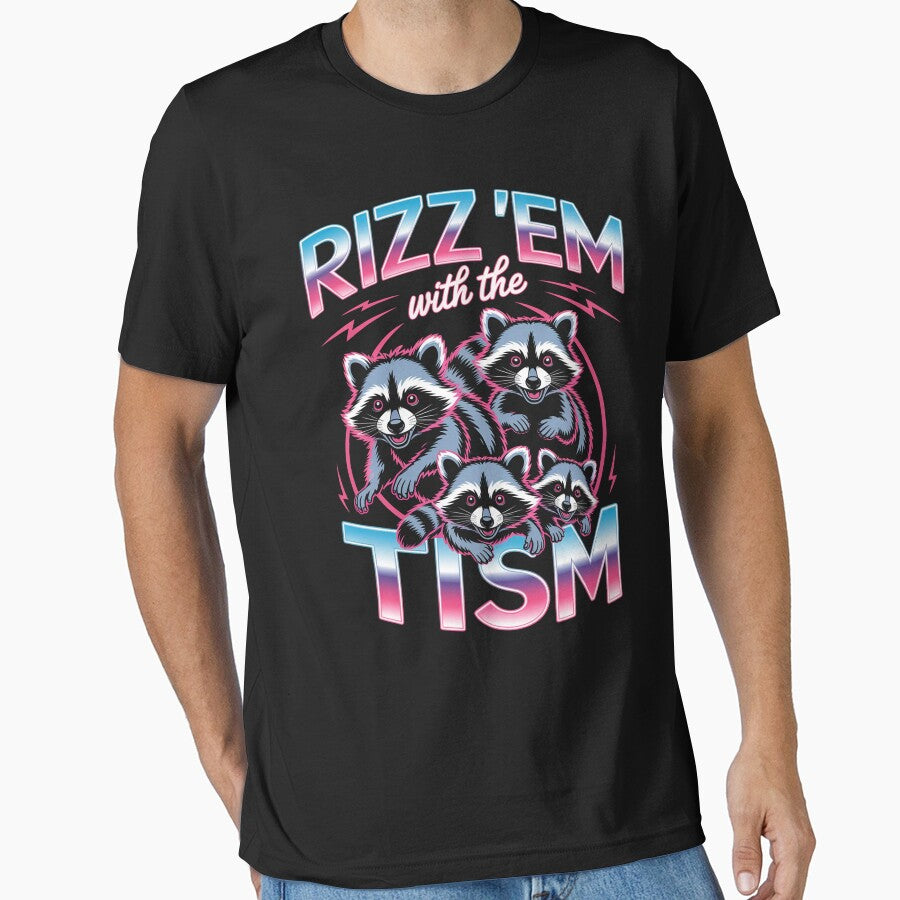 Autism Rizz Em With The Tism Autistic Racoon by TorjeARTStore T-Shirts, Hoodie, Sweatshirt | BlankRebels.com (Image 1)