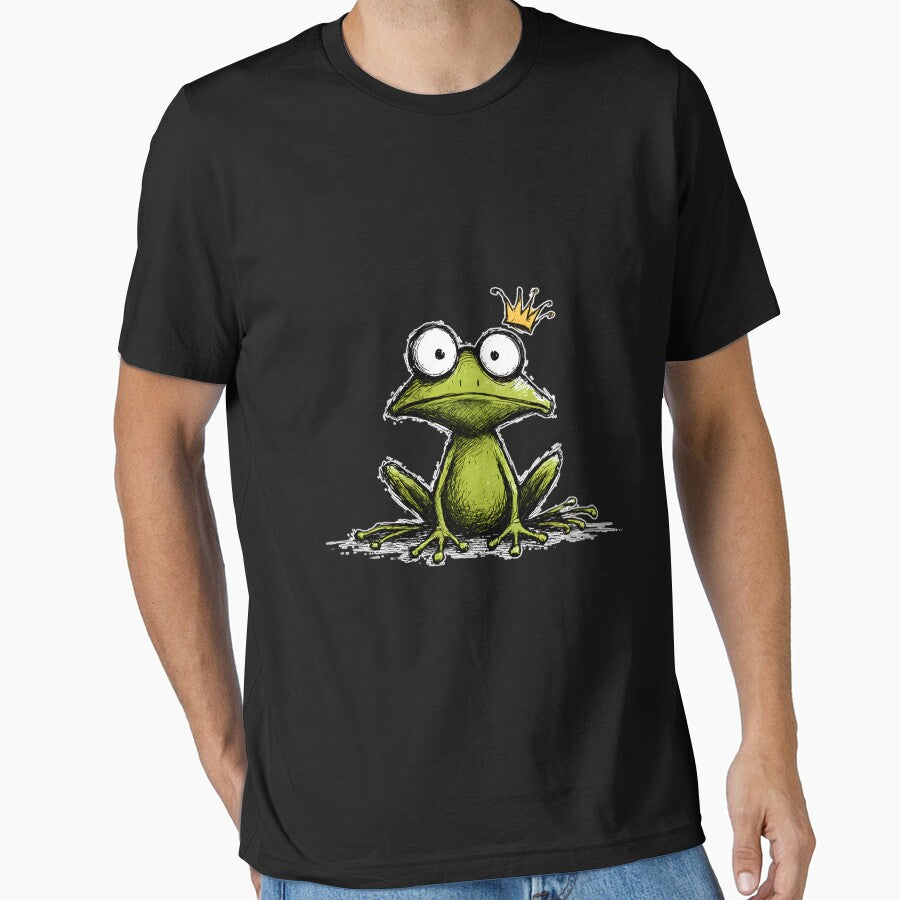 Confused Frog Prince – Minimal Royal Meme T-Shirts, Hoodie, Sweatshirt