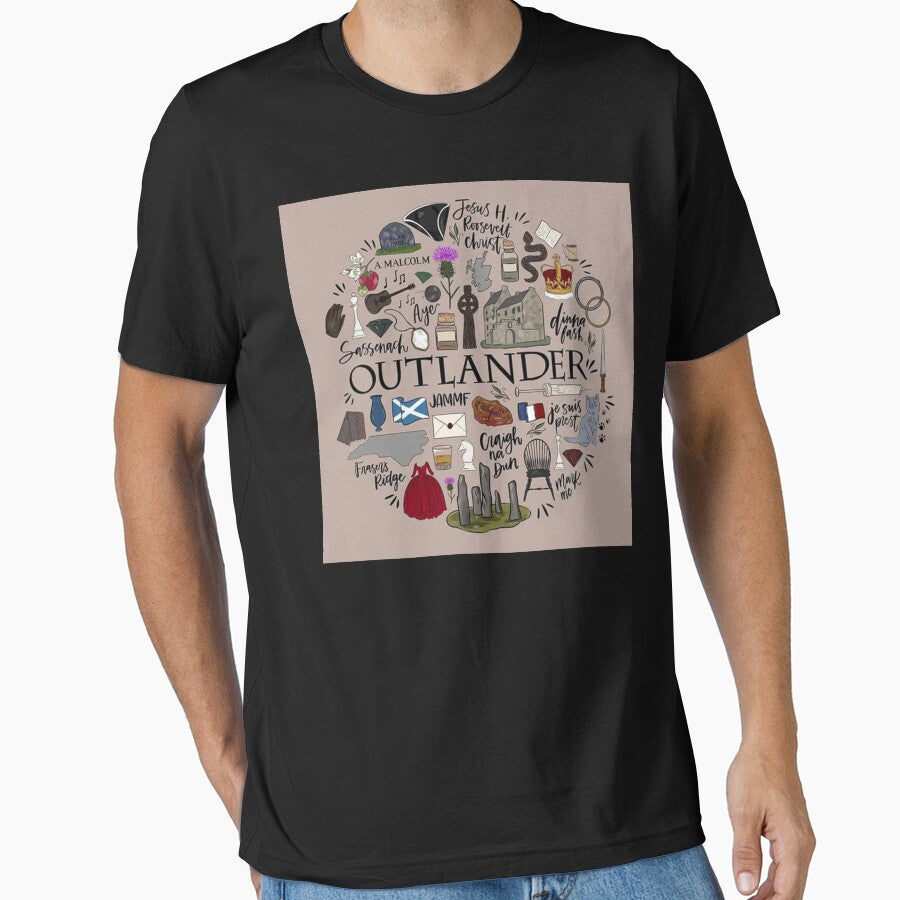 Outlander in Typography by leannetyfcl T-Shirts, Hoodie, Sweatshirt | BlankRebels.com (Image 1)