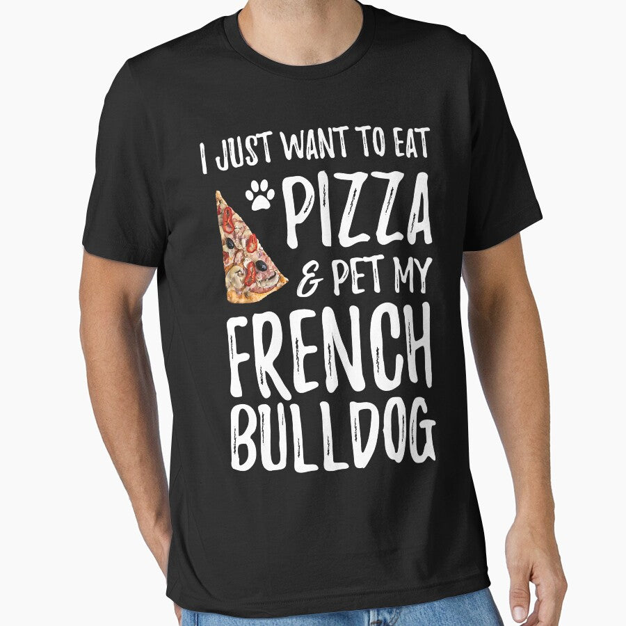 French BullDog Lover Pizza Funny Dog Mom by JamesClarke84 T-Shirts, Hoodie, Sweatshirt | BlankRebels.com (Image 1)