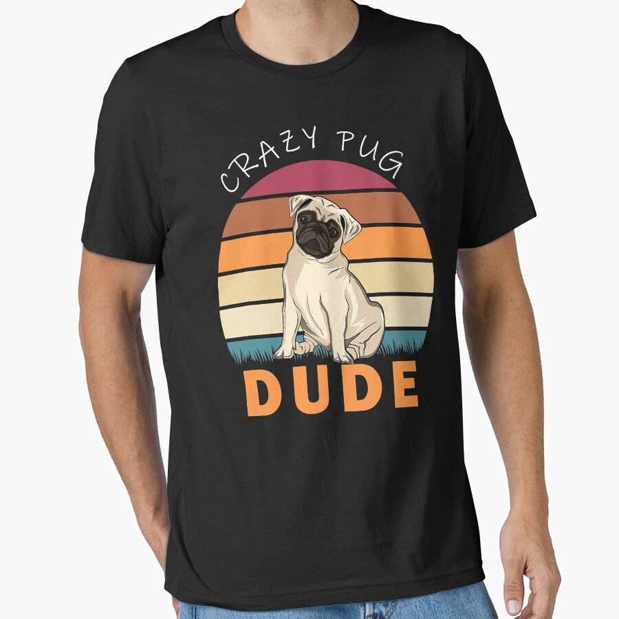 Funny Crazy Pug Dude Dog by IanSummer53 T-Shirts, Hoodie, Sweatshirt | BlankRebels.com (Image 1)