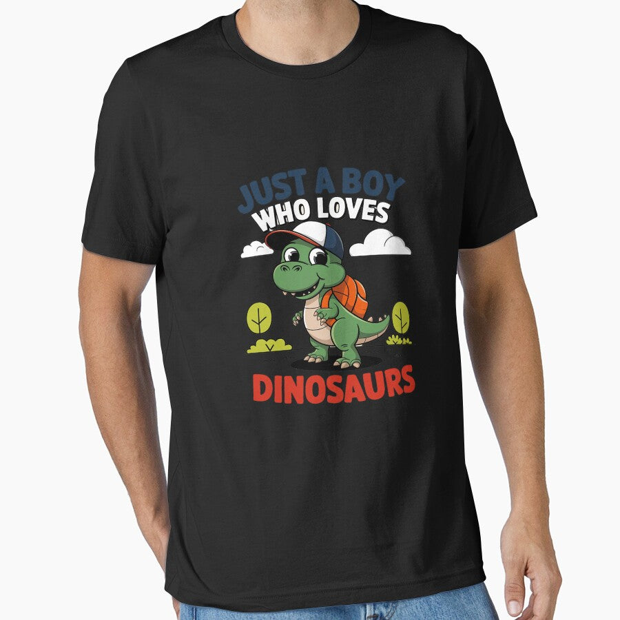 Just A Boy Who Loves Dinosaurs Boys Dinosaurs by MarkLeedsArt T-Shirts, Hoodie, Sweatshirt | BlankRebels.com (Image 1)