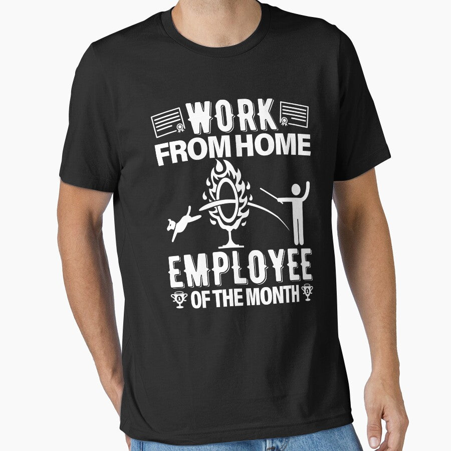 Work From Home Employee Of The Month Career by GravitiTees T-Shirts, Hoodie, Sweatshirt | BlankRebels.com (Image 1)