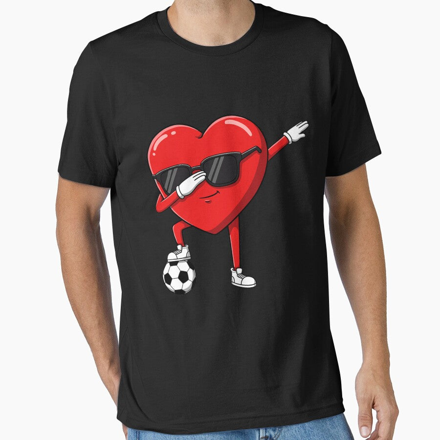 Dabbing Heart Dab Cute Valentines Day Boys Soccer Football by FrankIsabel