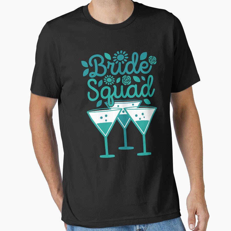 Bride Squad Cute Bachelorette Party Bridal Shower by GravitiTees T-Shirts, Hoodie, Sweatshirt | BlankRebels.com (Image 1)