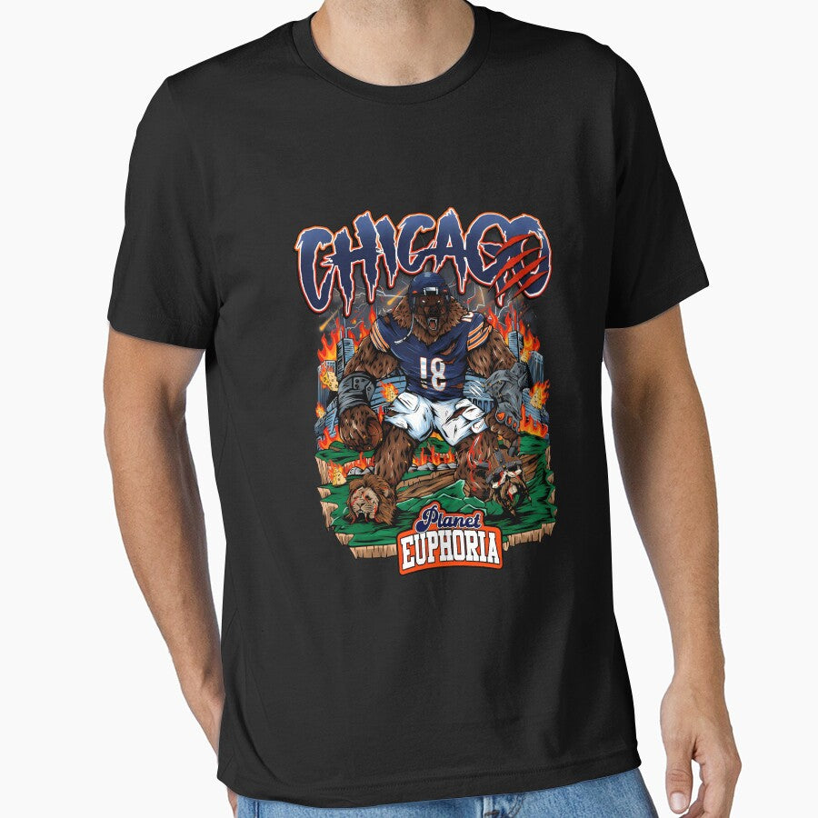 Chicago Football Planet Euphoria by 1990Vintage T-Shirts, Hoodie, Sweatshirt | BlankRebels.com (Image 1)