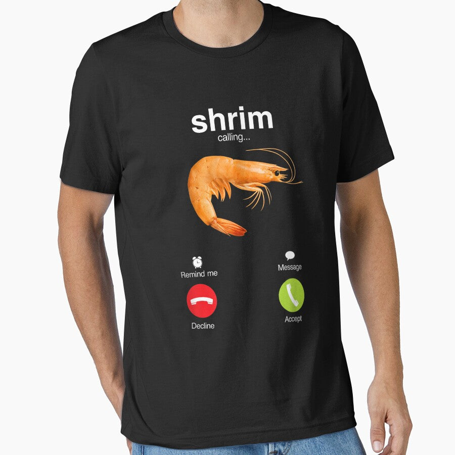 "Shrim" is calling misspelled funny shrimp calling meme by Alluka Brand T-Shirts, Hoodie, Sweatshirt (Image 1)