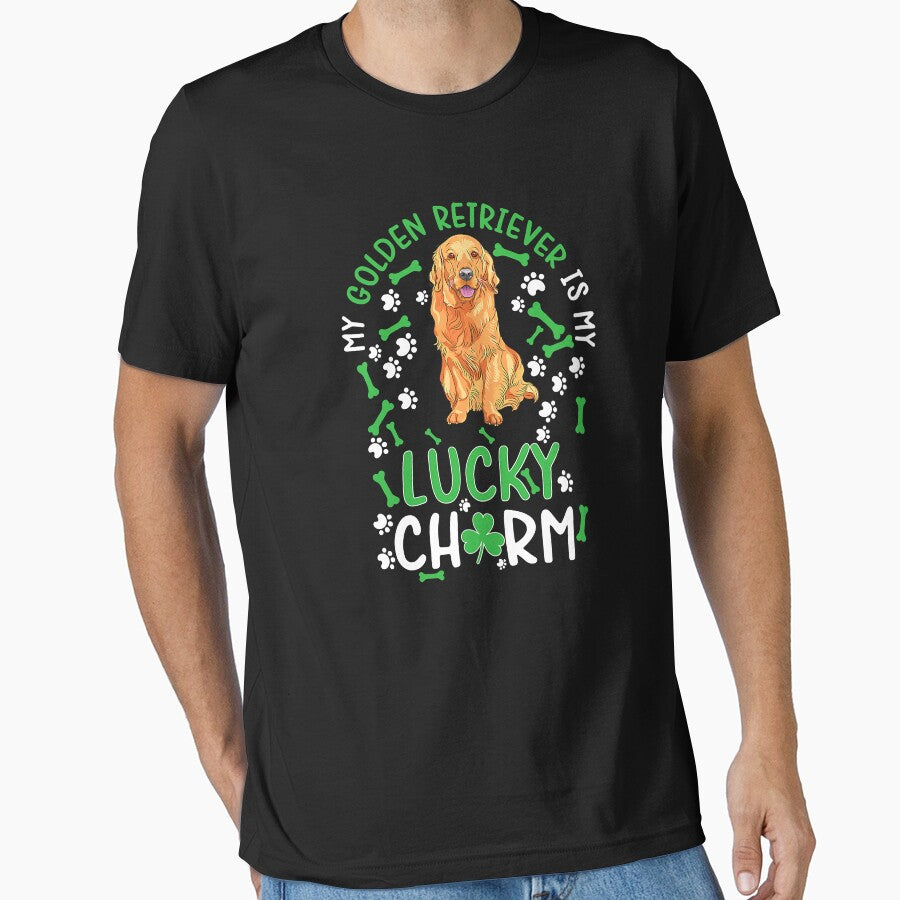 My Golden Retriever Is My Lucky Charm Dog St Patricks Day by MichealExan T-Shirts, Hoodie, Sweatshirt (Image 1)