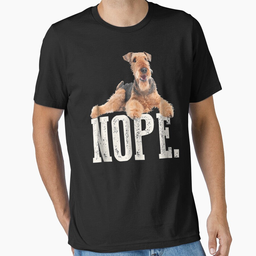 Nope Lazy Airedale Terrier Dog Lover Gift Tee by MytressArts Hoodie, Sweatshirt | BlankRebels.com (Image 1)