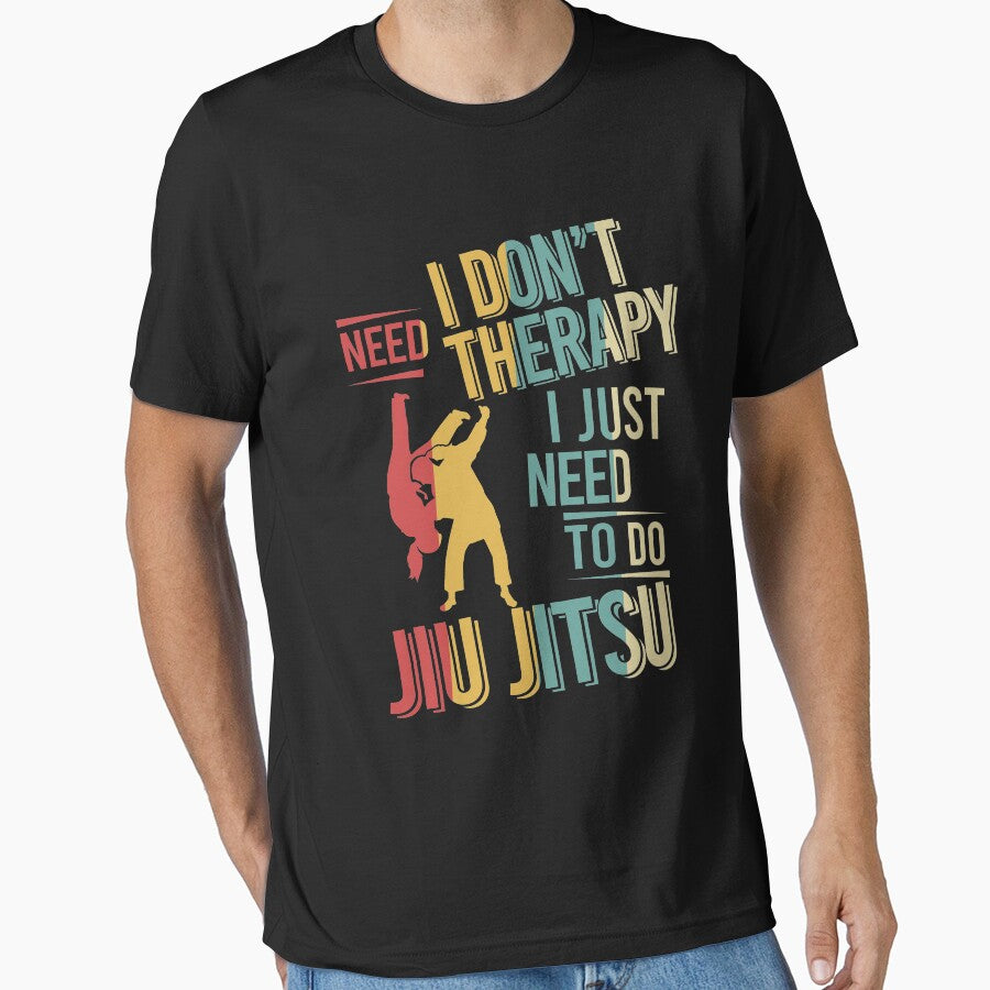 I dont need therapy i just need to do Jiu jitsu vintage by NgocLanDesign T-Shirts, Hoodie, Sweatshirt (Image 1)