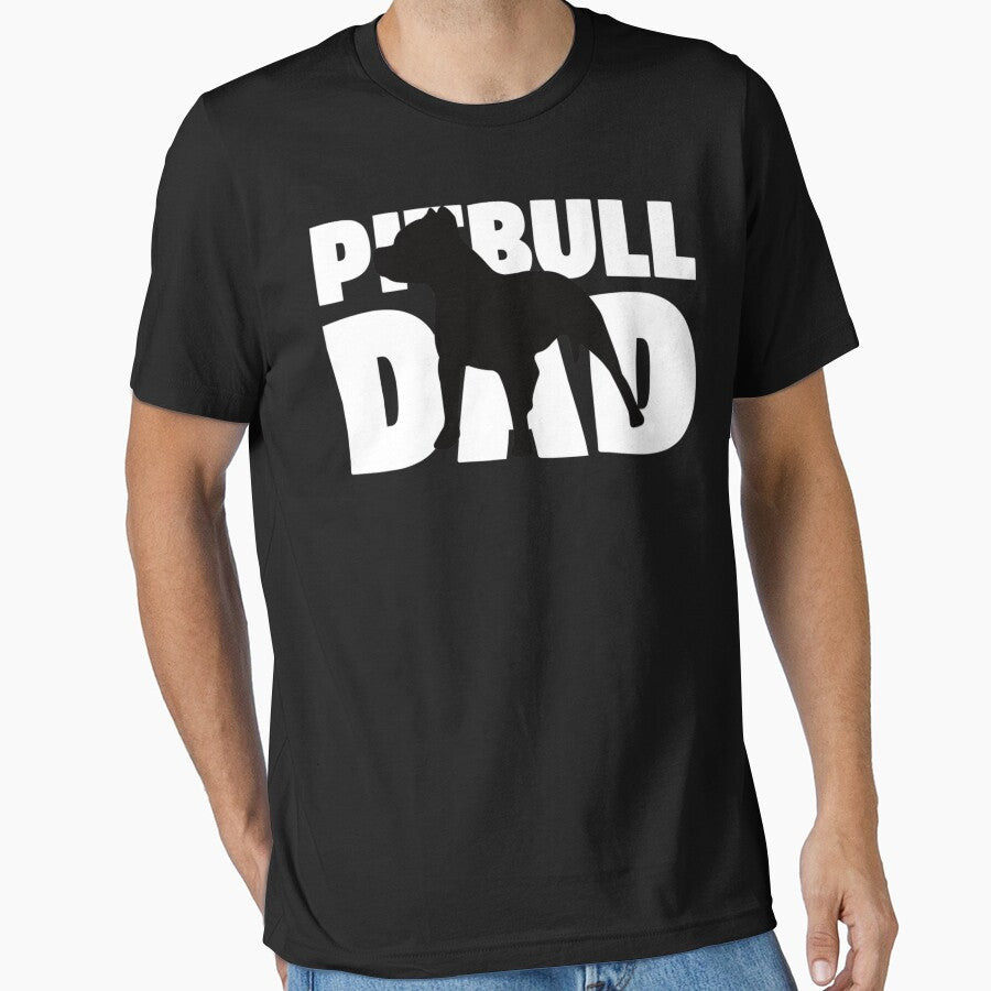Pitbull Dad Hoodie Dog Father Pitbull Gift by SharonArtStudio