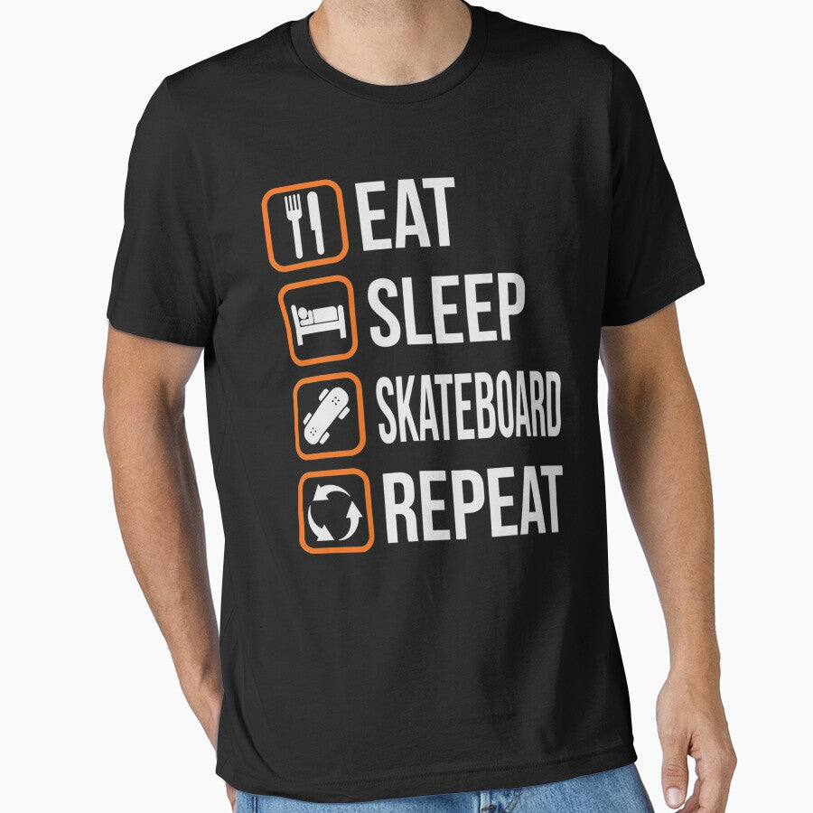 Eat sleep skateboard repeat by Clavitaps T-Shirts, Hoodie, Sweatshirt | BlankRebels.com (Image 1)
