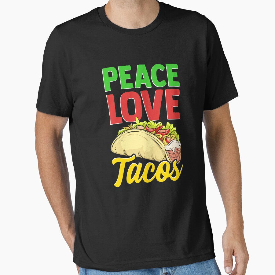 Cute & Funny Peace Love Tacos Pacifist Food by perfectpresents T-Shirts, Hoodie, Sweatshirt | BlankRebels.com (Image 1)