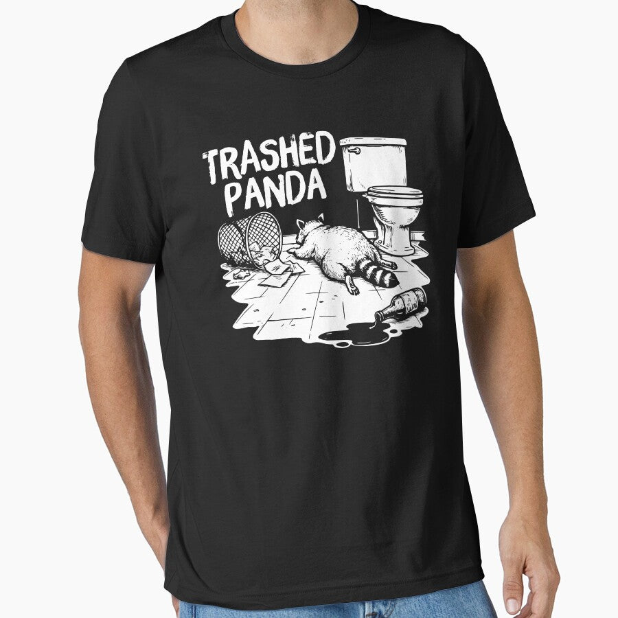 Trashed Panda Funny Drunk Raccoon Meme by gunaone-design T-Shirts, Hoodie, Sweatshirt | BlankRebels.com (Image 1)