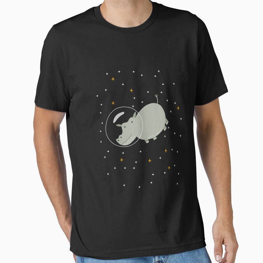 Hippo Astronaut Space by Ibu83 T-Shirts, Hoodie, Sweatshirt | BlankRebels.com (Image 1)