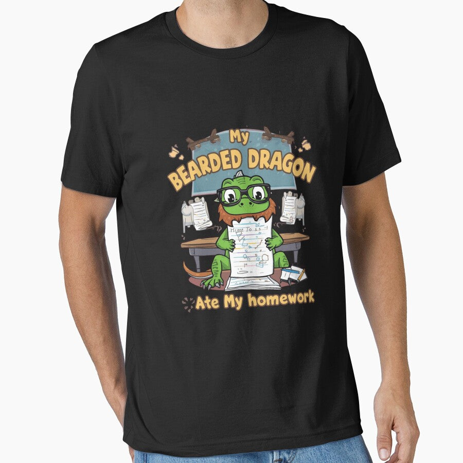 funny drawing of Bearded Dragon Ate My Homework Funny Shirt by shop43 Hoodie, Sweatshirt | BlankRebels.com (Image 1)