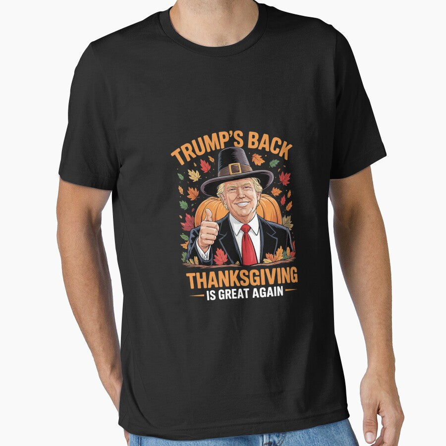 trump Thanksgiving turkey Autumn fall Thankful men women by MythWoot T-Shirts, Hoodie, Sweatshirt | BlankRebels.com (Image 1)