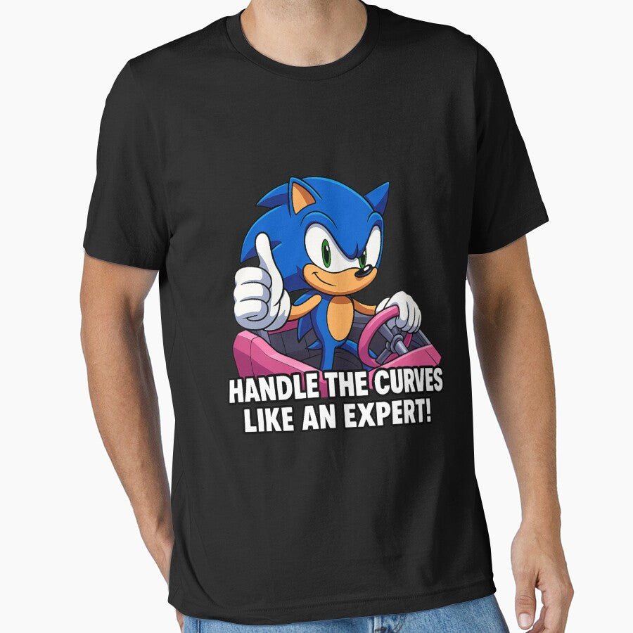 Sonic Handles Curves Like An Expert Classic T-Shirt by traceyjamiedap Hoodie, Sweatshirt | BlankRebels.com (Image 1)