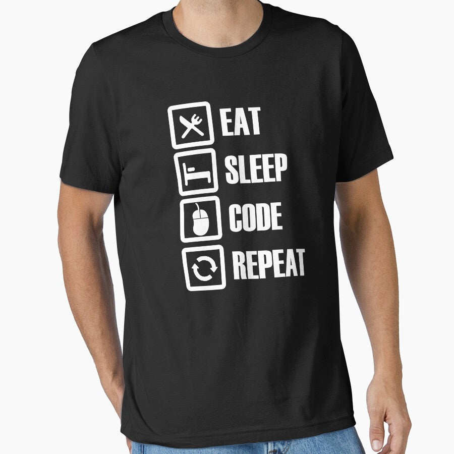 Eat Sleep Code Repeat by berryferro T-Shirts, Hoodie, Sweatshirt | BlankRebels.com (Image 1)