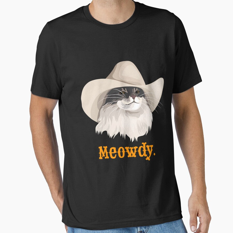 Meowdy Cat Wearing A Cowboy Hat Meme by RuGarcia T-Shirts, Hoodie, Sweatshirt | BlankRebels.com (Image 1)