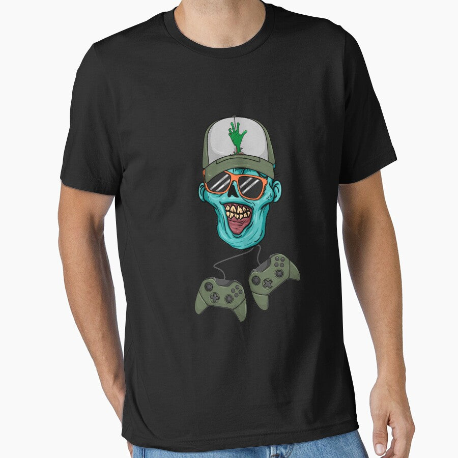 Zombie Video Game Player Halloween Zombie Gamer Gear by DynamicDesign T-Shirts, Hoodie, Sweatshirt (Image 1)