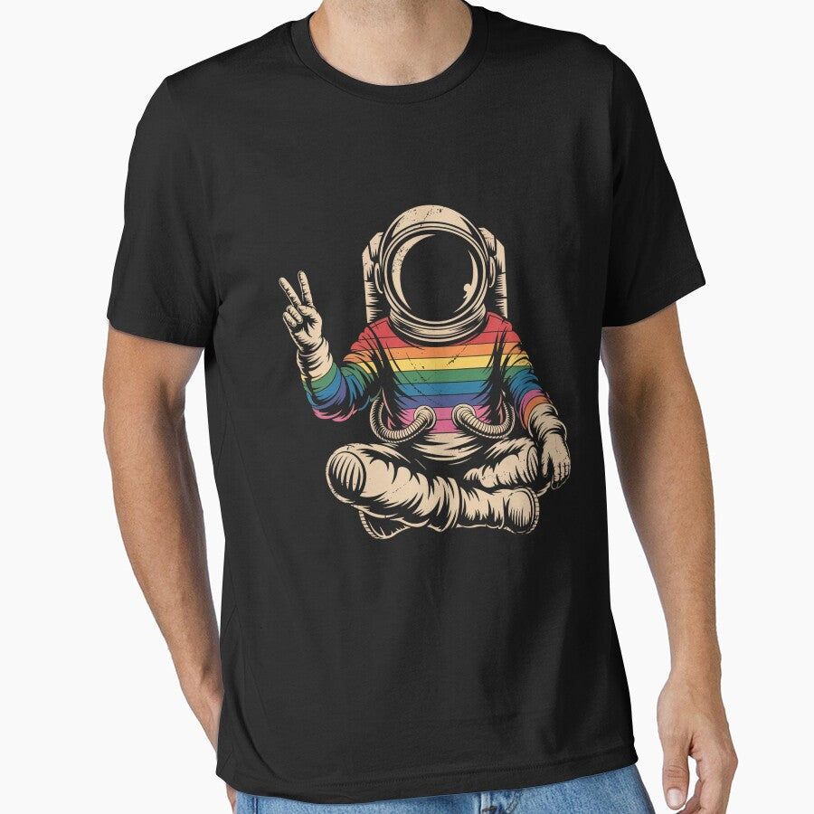 Astronaut Moon Rainbow Flag Lgbtq Gay Pride by Elenasriveras T-Shirts, Hoodie, Sweatshirt | BlankRebels.com (Image 1)