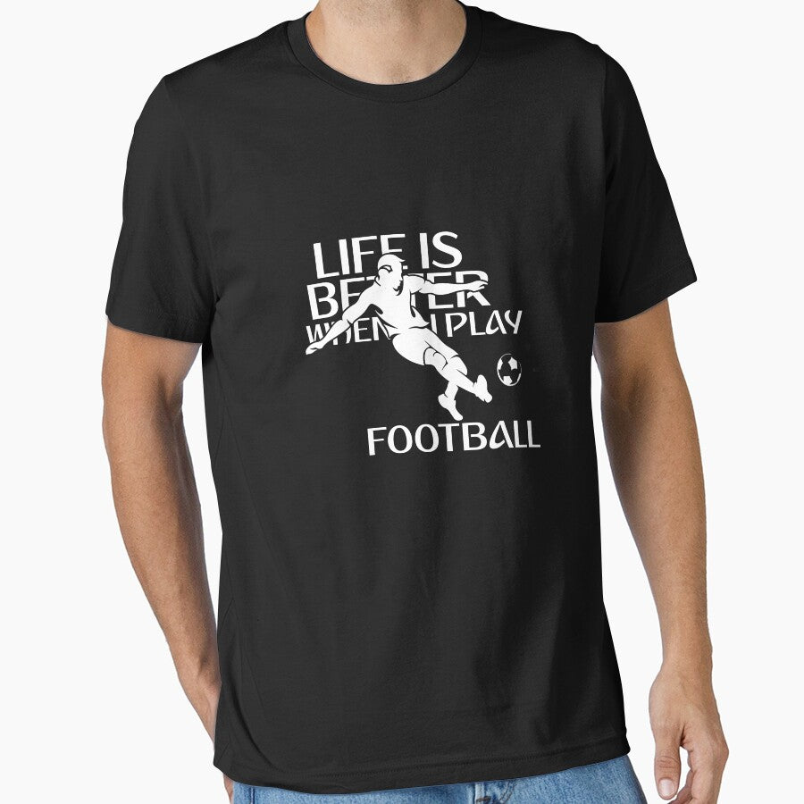 Life is better when i play football soccer artwork by Christopher Taylor