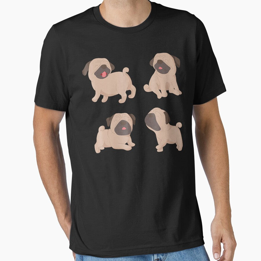 Funny Cute Four Dogs Pugs by JohnnyBench73 T-Shirts, Hoodie, Sweatshirt | BlankRebels.com (Image 1)