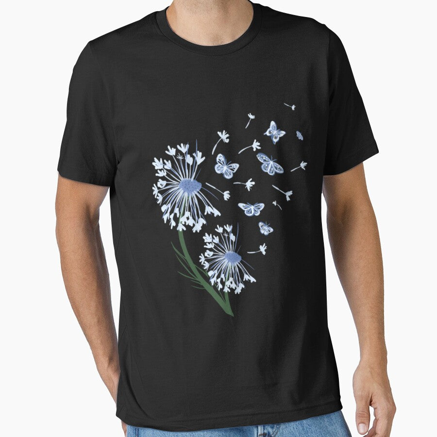 CottageCore Aesthetic with Butterfly Dandelion by muterialvarai T-Shirts, Hoodie, Sweatshirt | BlankRebels.com (Image 1)