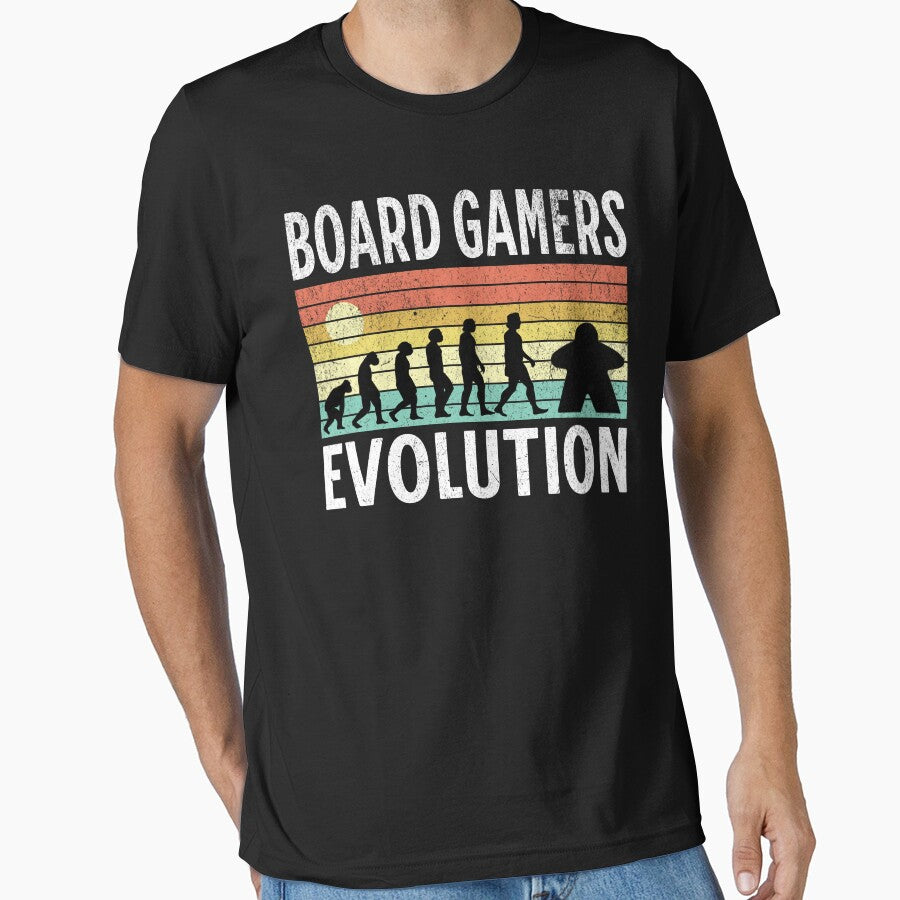 Board Gamer Evolution - Board Game Lover Design, Tabletop Gaming by Zanda-Nerd-Shop T-Shirts, Hoodie, Sweatshirt (Image 1)