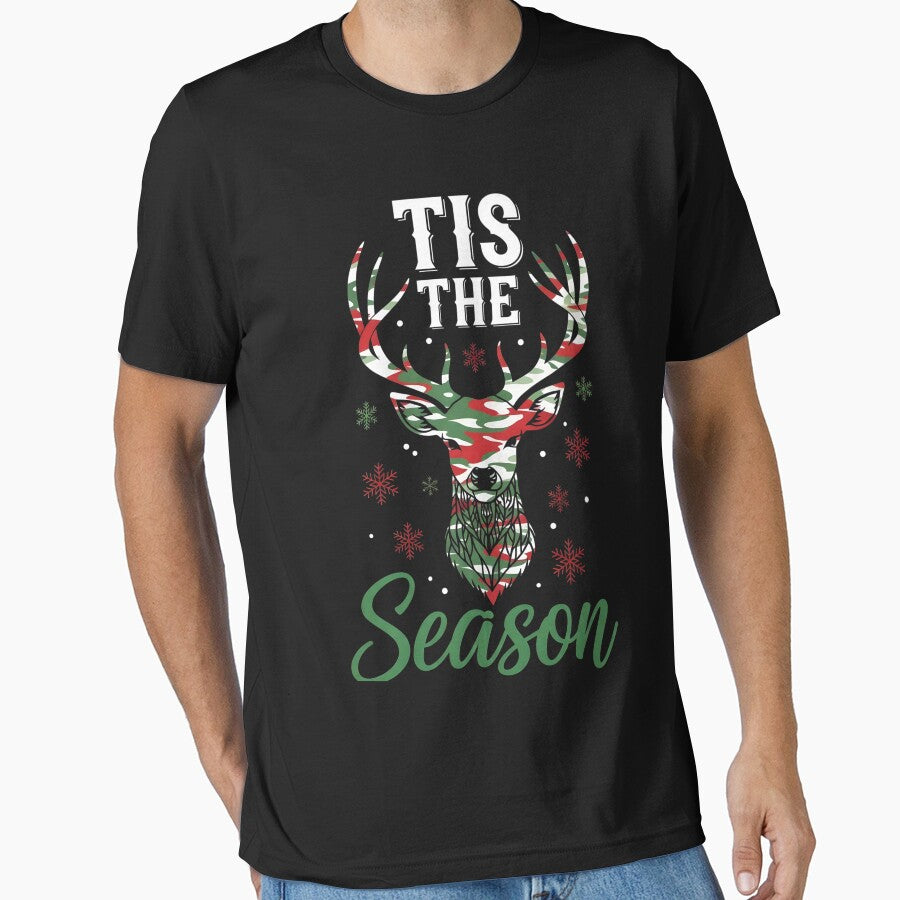 Christmas Camo Holiday Hunting Reindeer Deer Xmas Lights by BakeryDozen T-Shirts, Hoodie, Sweatshirt (Image 1)