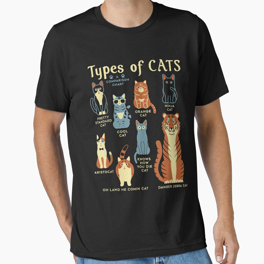 Types Of Cat Funny Comparison Cat Orange Cat Blue Cat Lovers by TristanPierre T-Shirts, Hoodie, Sweatshirt (Image 1)