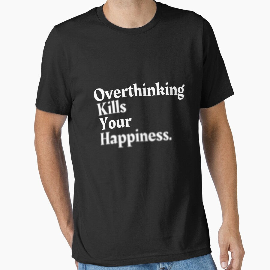 Overthinking Kills Your Happiness, Motivation Serious Quote Collection With Blur Effect by NasMansouri... (Image 1)