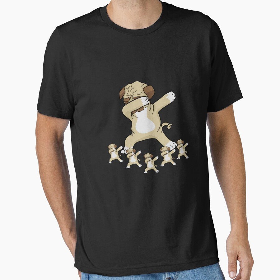 Cute Dabbing Pug Puppies Dog Owner Furbaby Pet Canine Animal Lover Breeder Dab by VollLaser T-Shirts, Hoodie,... (Image 1)