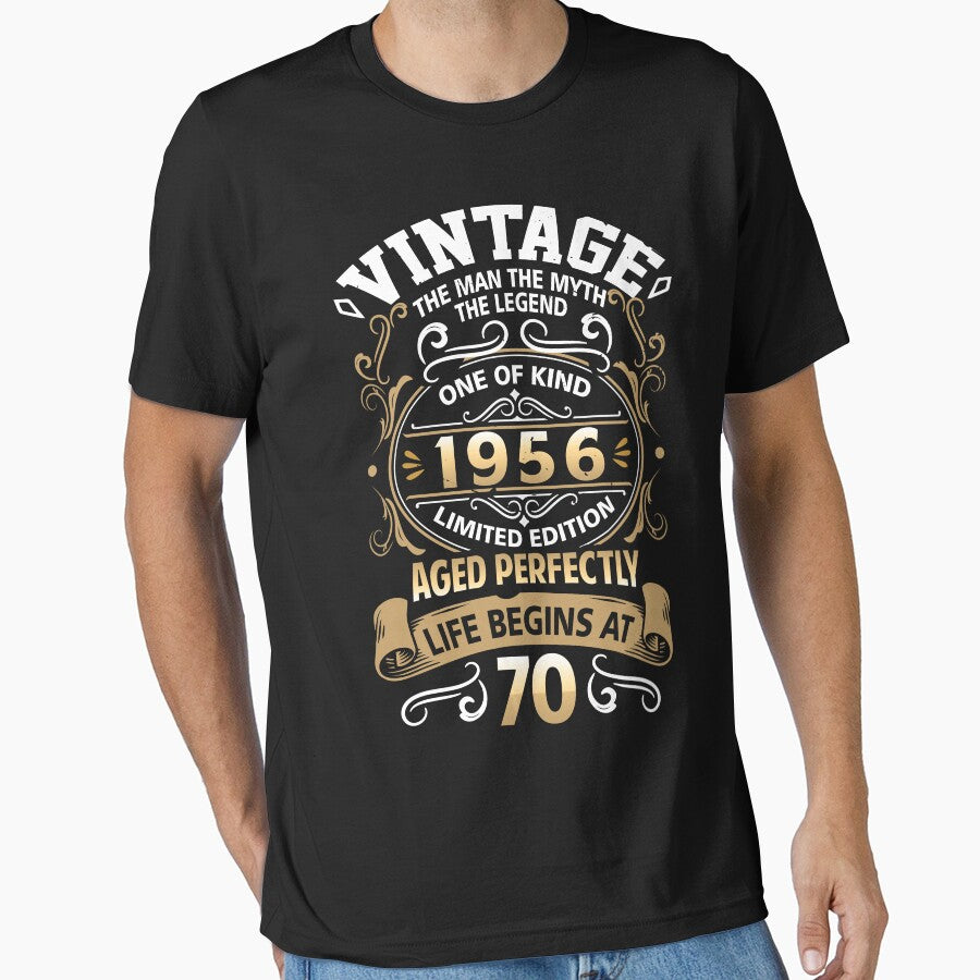 70th Birthday Vintage 1956 Man Myth Legend Retro Birthday Gift by FernaRoje T-Shirts, Hoodie, Sweatshirt (Image 1)
