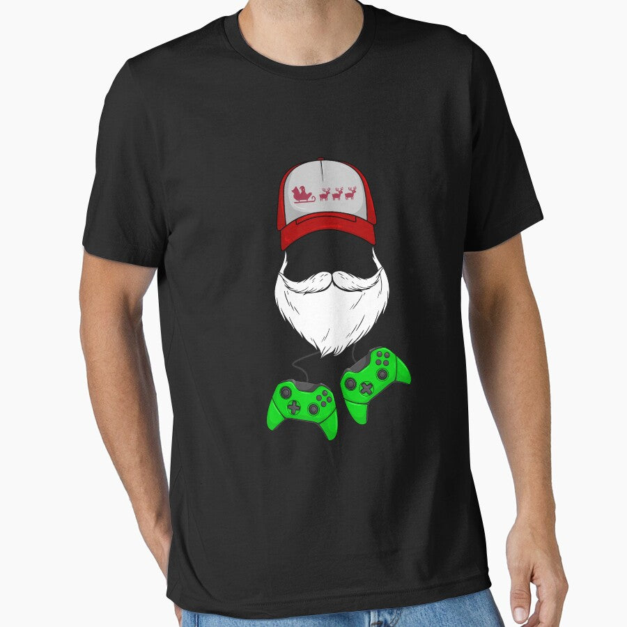 Santa Video Game Player Christmas Santa Claus Gamer Gear by DynamicDesign T-Shirts, Hoodie, Sweatshirt (Image 1)
