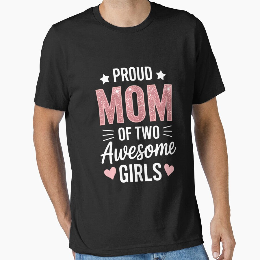 Mother of Two 2 Girls Mother of 2 Boys Mother's Day by AsteriskDatBArt T-Shirts, Hoodie, Sweatshirt (Image 1)