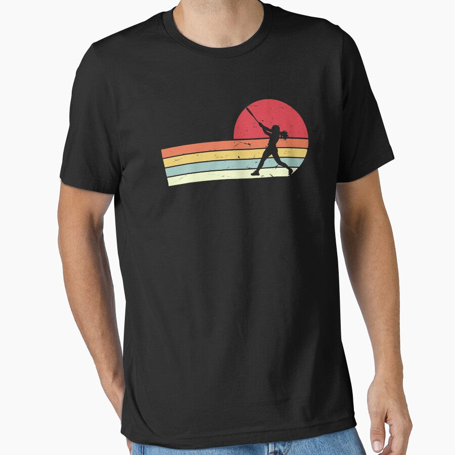 Vintage Retro Style Softball Baseball Batting For Women Girls by MichelSorour T-Shirts, Hoodie, Sweatshirt (Image 1)