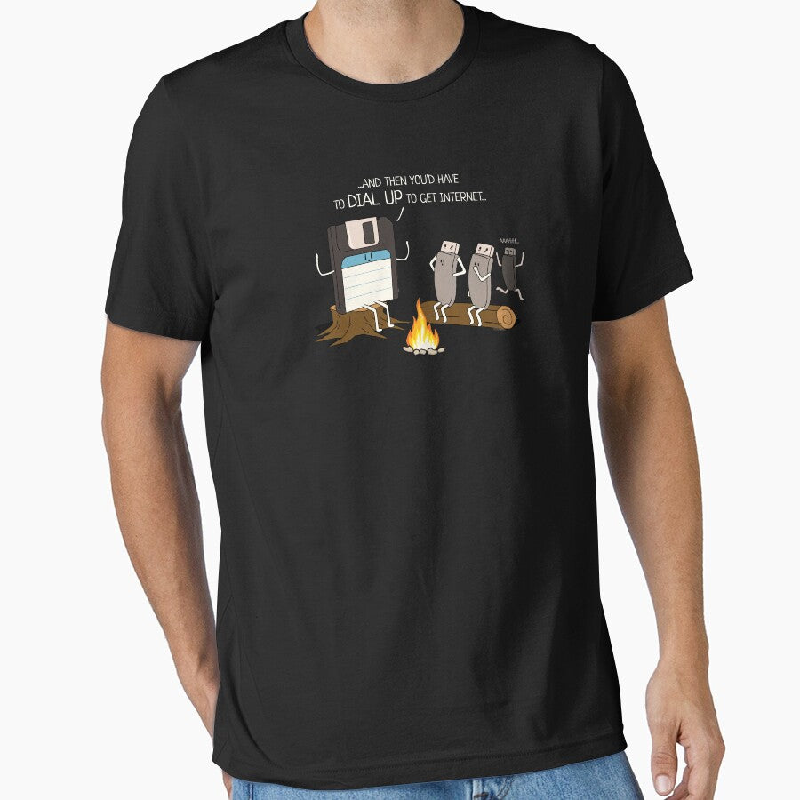 Campfire Tales of Dial Up Internet Funny Computer Nerd by Nerd Shizzle