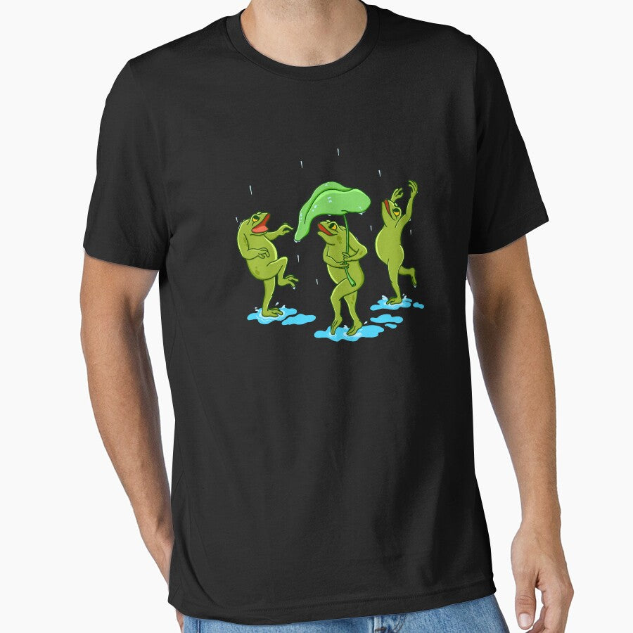 Frogs in the Rain by Kimprut T-Shirts, Hoodie, Sweatshirt | BlankRebels.com (Image 1)