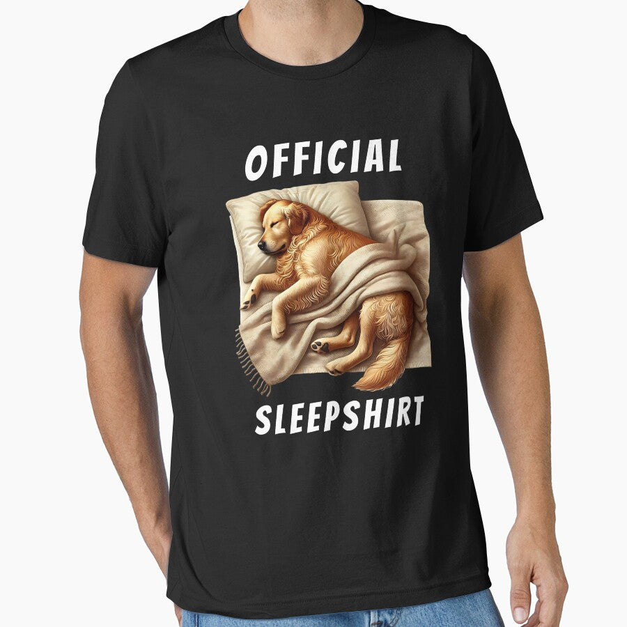 Official Sleepshirt Golden Retriever Lover Dog Mom Dad by Kimberley King Art  King Art T-Shirts, Hoodie, Sweatshirt (Image 1)