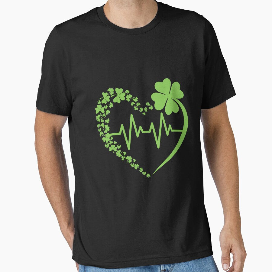 Nurse St Patricks Day Heartbeats Nursing nurse outfit by HSjem T-Shirts, Hoodie, Sweatshirt | BlankRebels.com (Image 1)