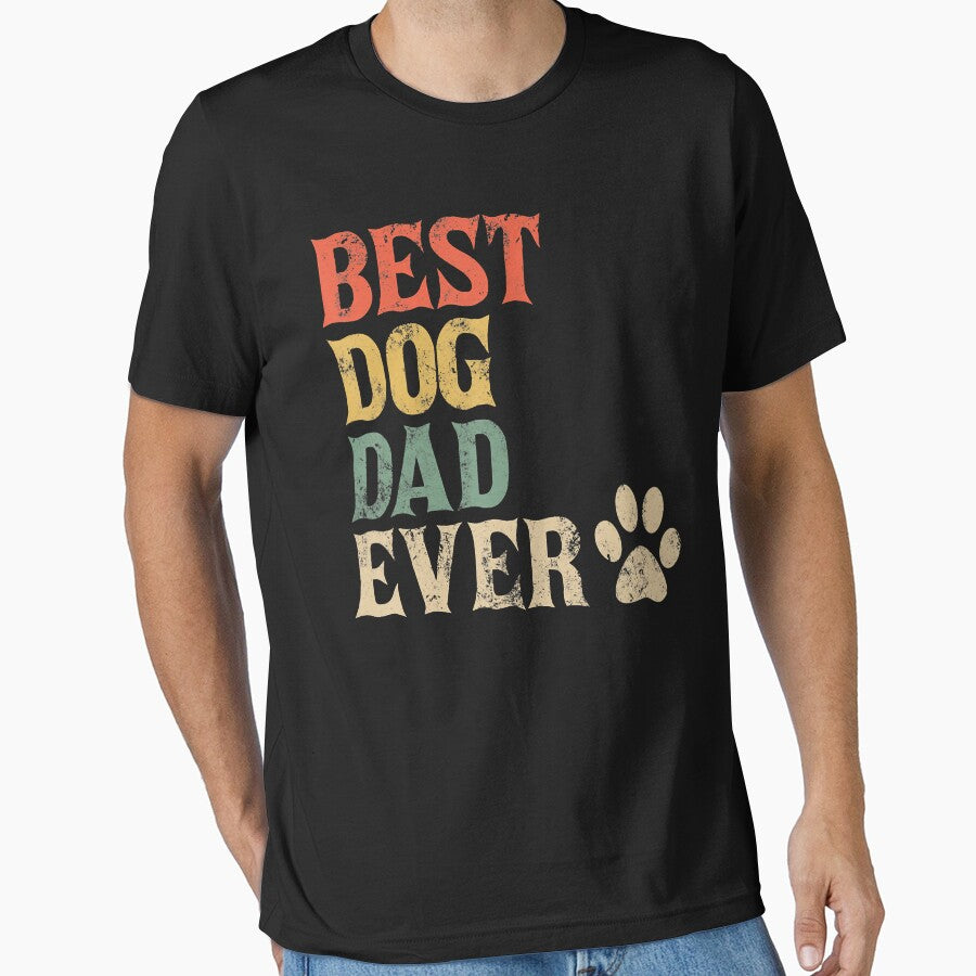 Best Dog Dad Ever Vintage Dog Daddy Retro Doggy Father by JodyBoling T-Shirts, Hoodie, Sweatshirt | BlankRebels.com (Image 1)